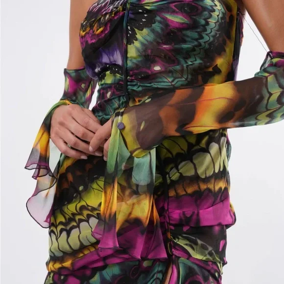 Versace fw 2003 butterfly print dress Women